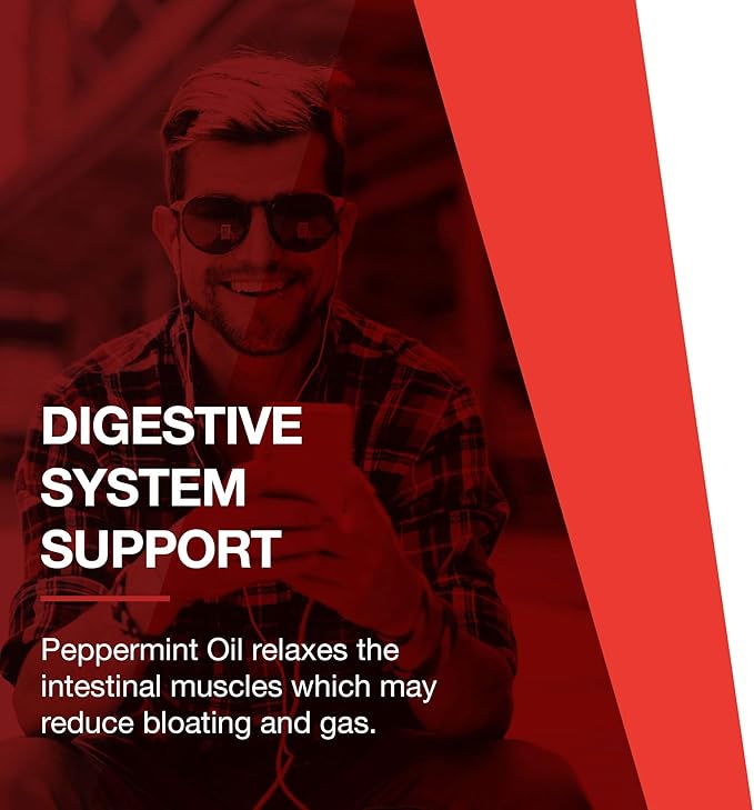 Protocol Peppermint G.I. - for Digestive Health Support* - with Peppermint, Ginger Oil & Fennel Oil - Enteric-Coated - Dairy Free & Halal - 90 Softgels (Pack of 2)