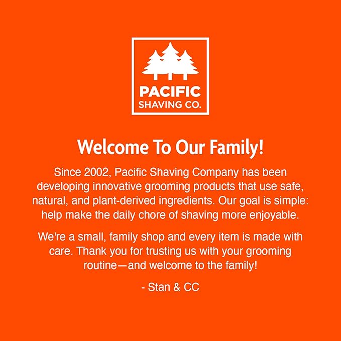 Pacific Shaving Company Blue Shaving Cream - Foaming Colorful Shaving Cream - Hydrating, Redness Reducing + Irritation Free Shave Cream (7 Oz)