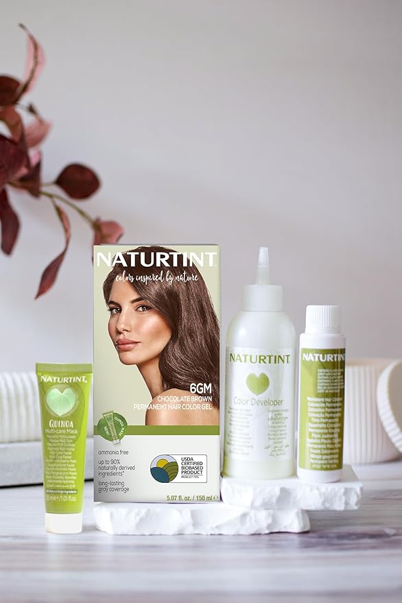 Naturtint 6GM Chocolate Brown Permanent Hair Color (Pack of 6), Ammonia Free, Vegan, Cruelty Free, up to 100% Gray Coverage, Long Lasting Results (Packaging may vary)