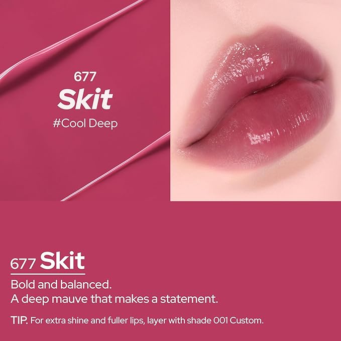 Unframed Hydro Blow Tint – 677 Skit | Hydrating Gloss Lip Tint | 0.3 fl oz / 9 g | Korean Beauty
