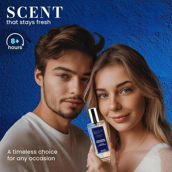 Instyle Fragrances, Platinum Collection, Smoldering Sandalwood, Inspired by Le Labo’s Santal 33, Unisex Eau de Parfum, CLEAN, Vegan, Paraben-Free, Never Tested on Animals, 3.4 Fluid Ounces