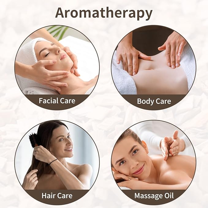 yethious Vanilla Sandalwood Essential Oils for Diffuser & Aromatherapy Pure Natural Organic Vanilla Oils Set - 2PCS 10ML