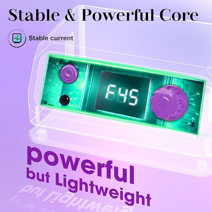 Electric Nail File Nail Drill Professional 35000RPM Electric E Filer for Nails with Sanding Bands and Nail Drill Bits for Acrylic, Gel Nail Manicure & Pedicure, Purple