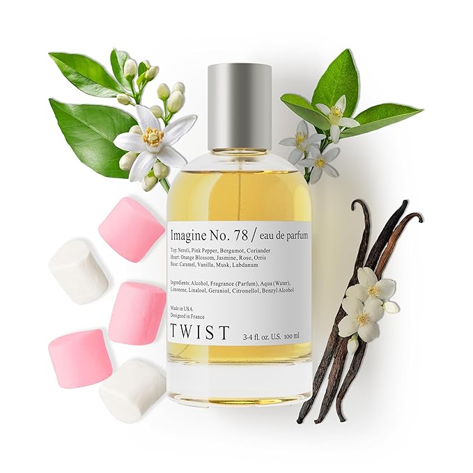 Twist Imagine No. 78 - Eau De Parfum Inspired by Killian's Love, Don’t Be Shy, Long Lasting Perfume For Women, Marshmallow & Floral, Vegan, Clean Ingredients, Fragrance - Spray 100 ml | 3.4 fl. oz.