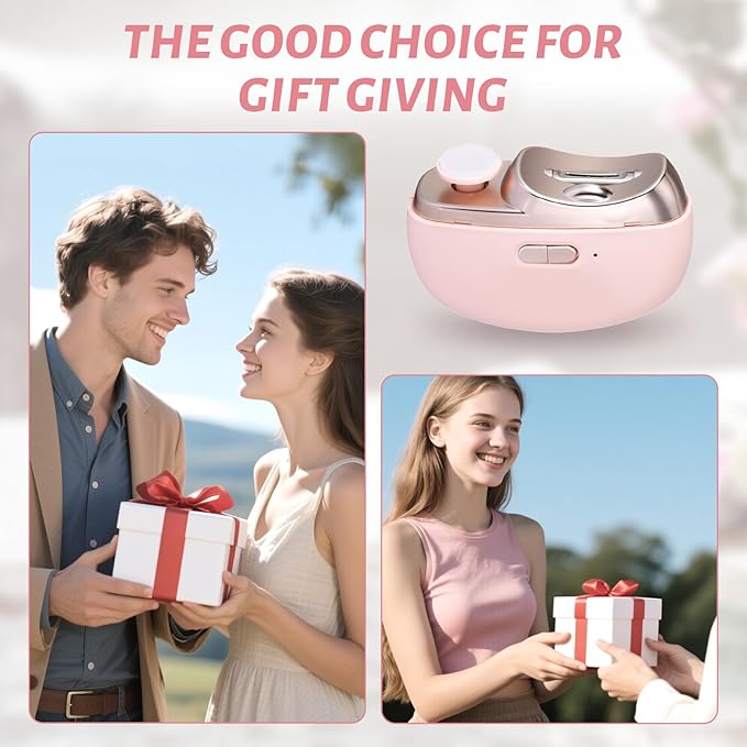 3 in 1 Electric Nail Clipper for Seniors, Baby Nail Trimmer Electric Automatic Trimmer, Safe Electric Toenail Clippers Nail File Tools for Adult, Manicure Kit Grinder with Polishing(Pink)