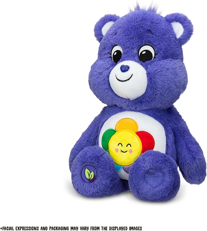 Care Bears 14" Harmony Bear Plushie - Medium Size - Purple Plush for Ages 4+ – Perfect Stuffed Animal Holiday, Birthday Gift, Super Soft and Cuddly – Gift for Girls and Boys, Collectors