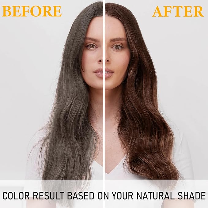 Coffee Hair Dye Shampoo 3-in-1, Magic Hair Color - 100% Gray Coverage, Natural Bubble Plant for Women Men, Brown Colors in Minutes, Champu Para Canas