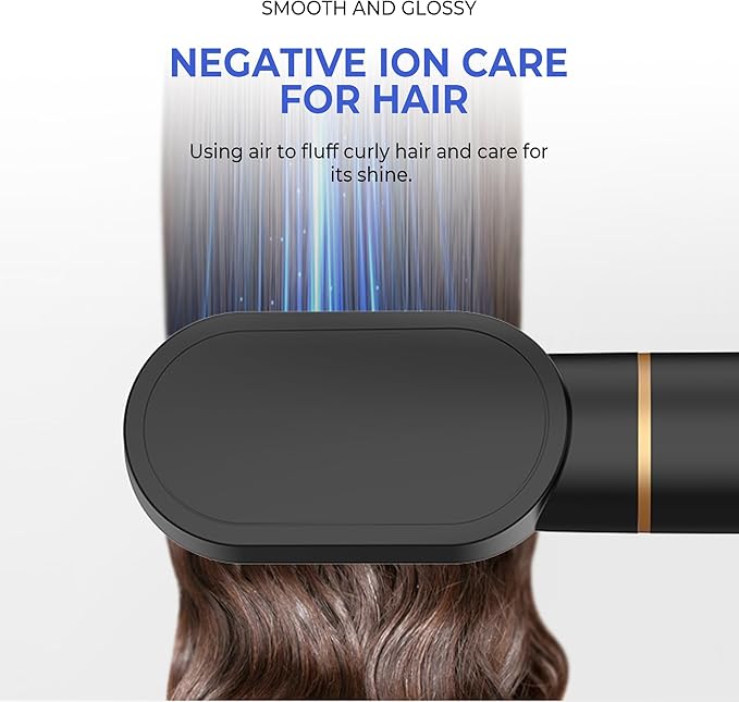 5 in 1 Hair Dryer Brush, Negative Ion Air Styler Wrap Hair Styler Upgrade Blow Dryer Brush Air Curler for Hair, Blowout Brush Set As A Gift for Straight/Curl/Drying/Smoothing