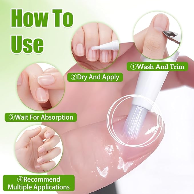 3PCS Orvalle Nail Fungus Pen,Nail Growth Treatment Repair Serum Twist Pen Activator,Nail Revitalizing Serum to Help Repair & Strengthen Nails,Nail Care Pen for Damaged Nails