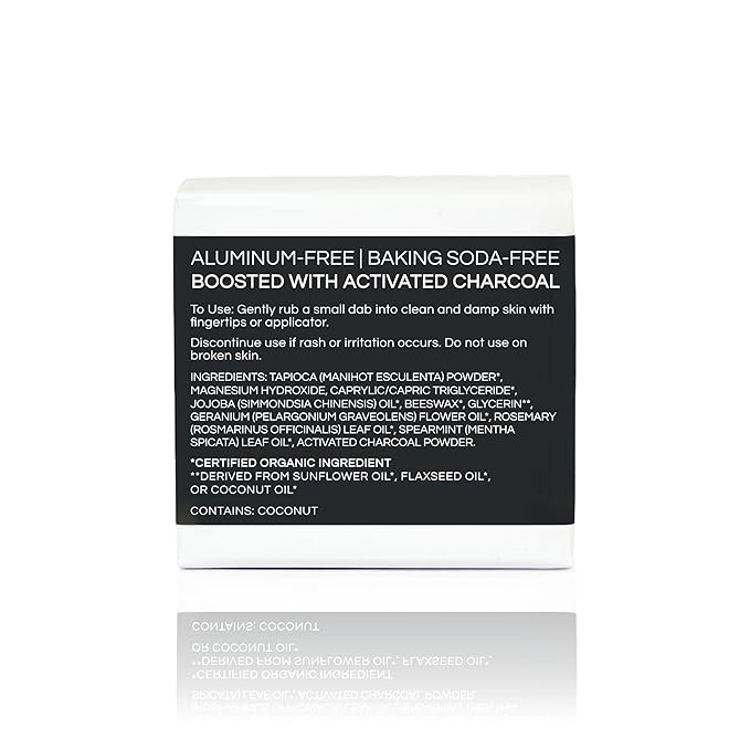 Little Seed Farm All Natural Deodorant Cream - Activated Charcoal - Aluminum Free Deodorant for Women or Men, Net Wt. 2.4oz | 68g