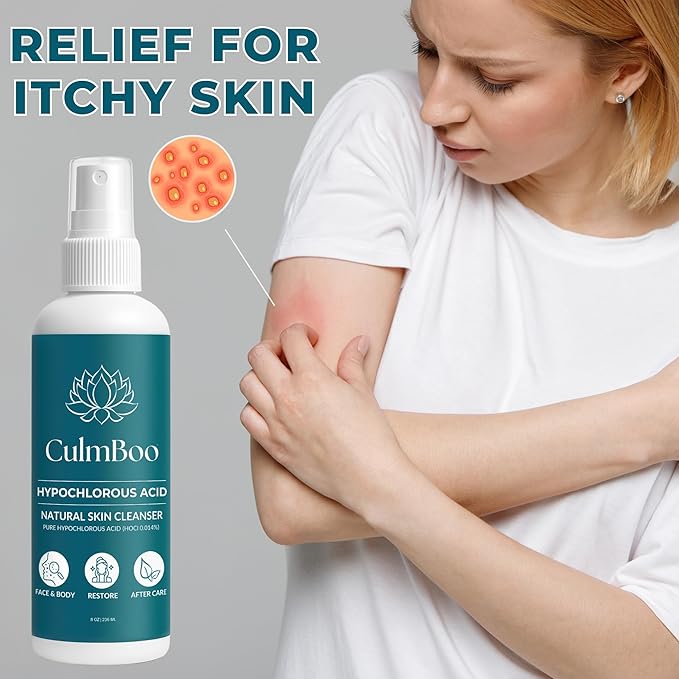 Hypochlorous Acid Spray for Face & Skin – HOCl Facial Toner & Hydrating Mist for Sensitive, Acne-Prone Skin – Soothing pH-Balanced Formula for Daily Refresh, Cleansing & Redness Support – 8 oz