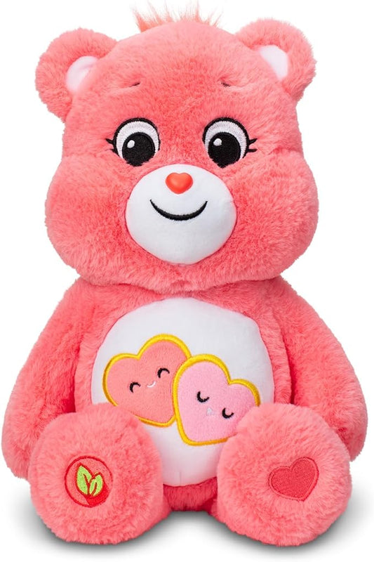 Care Bears 14" Love-A-Lot Bear Plushie - Medium Size - Pink Plush for Ages 4+ – Perfect Stuffed Animal Holiday, Birthday Gift, Super Soft and Cuddly – Good For Girls and Boys, Collectors