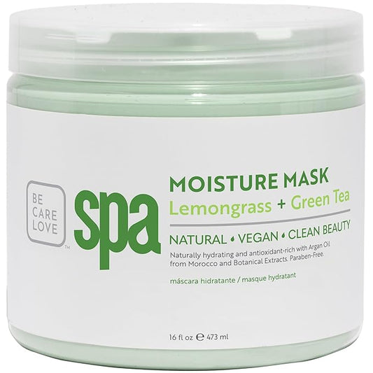 BCL SPA Organic Lemongrass and Green Tea for hands mask, foot mask, and body mask skin care spa treatment for women at home or professional spa with shea butter, argan oil, olive oil, aloe vera 16 oz