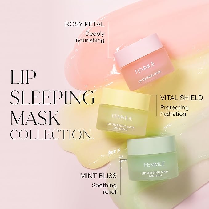 FEMMUE Lip Sleeping Mask (Mint Bliss) | Overnight Hydrating Lip Treatment | Plumping & Softening | With Eucalyptus and Squalane to Soften Dry, Chapped Lips