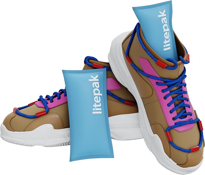 Litepak Shoe Deodorizer and Odor Eliminator Activated Charcoal Odor Absorber for Shoes and Gym Bags, Natural Bamboo Air Freshener for Boots, Closet Or Car (16 Pack)