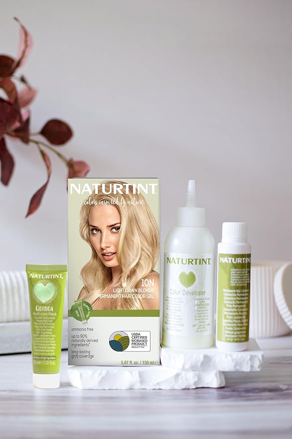 Naturtint 10N Light Dawn Blonde Permanent Hair Color (Pack of 6), Ammonia Free, Vegan, Cruelty Free, up to 100% Gray Coverage, Long Lasting Results (Packaging may vary)