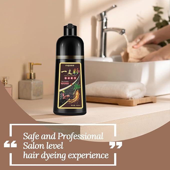 Hair Dye Shampoo 3 in 1, Semi-Permanent Hair Color, Blonde Brown Hair Dye, Safe & Professional, Easy To Use, For Salon & Home 16.9 FL OZ (Blonde Brown)