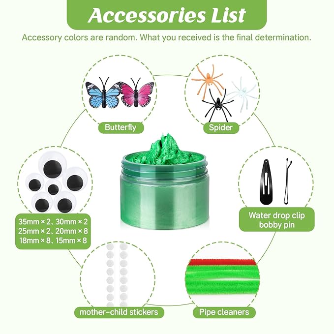 Green Temporary Hair Color Wax Kit for teenagers,Crazy Hair Day Accessories, Gifts for Kids,Instant Hair Dye Color Wax for Party, Cosplay, Halloween, Christmas,Washable Crazy Hair Style