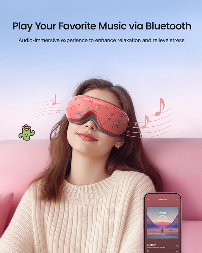 RENPHO Eyeris 1 Eye Massager with Heat, Christmas Birthday Gifts for Women Men Mom Dad Her Him, FSA Eligible HSA Eye Mask for Migraine, Smart Sleep Mask for Dry Eyes Relax, Reduce Strain