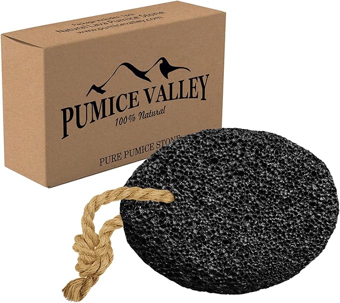 Pumice Stone - Natural Earth Lava Black - Callus/Corn Remover for Feet Heels and Palm - Pedicure Exfoliation Tool - Dry Dead Skin Scrubber - Health Foot Care