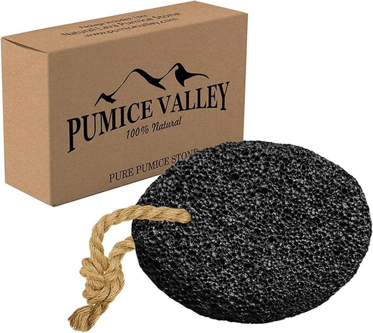 Pumice Stone - Natural Earth Lava Black - Callus/Corn Remover for Feet Heels and Palm - Pedicure Exfoliation Tool - Dry Dead Skin Scrubber - Health Foot Care