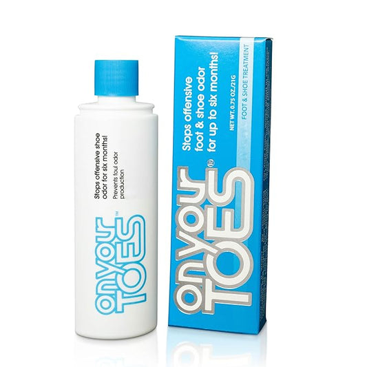 On Your Toes Natural Foot and Shoe Odor Eliminator –Shoe Deodorizer with Body Powder to Neutralize Smelly Odors – Long-Lasting, Fast-Acting Foot Powder for Kids and Adults (4 Pack)
