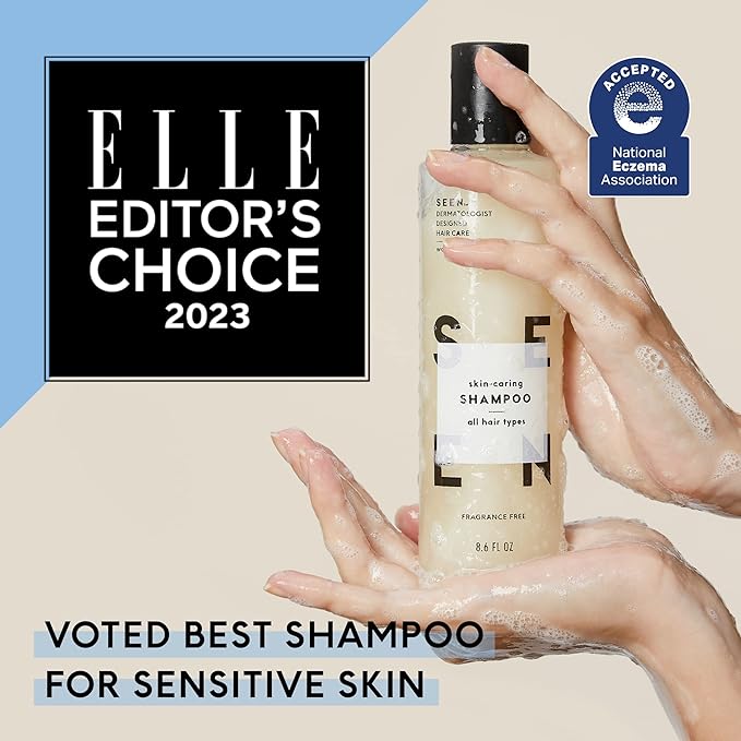 SEEN Shampoo Eco-Refill, Fragrance Free - Non-Comedogenic & Hair Shampoo- Dermatologist-Developed - Safe for Sensitive, Eczema & Acne Prone Skin