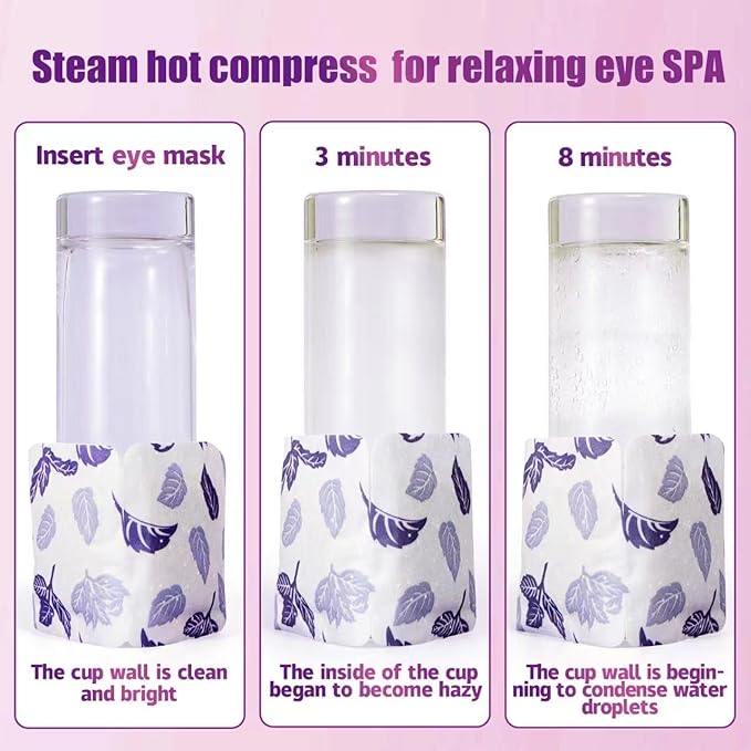 18 Packs Steam Eye Mask for Dry Eyes Self Heating Masks Cornea Care Rest Disposable SPA Warm Compress,Eye Mask for Sleep,Stye Eye Treatment,Reduce Eye Fatigue Travel Essentials(Unscented)