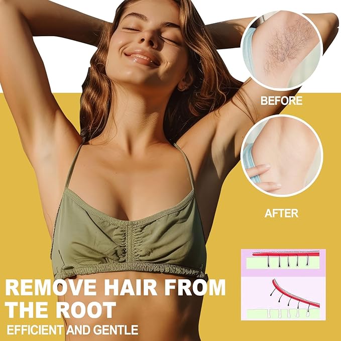 3lb Hard Wax Beads Bulk, Hypoallergenic Brazilian Waxing Bead, Unscented Sensitive Skin Stripless Wax Pellets, Coarse & Fine Hair Removal Wax Refill for Body, Face, Bikini Line, Underarm, Chest, Legs