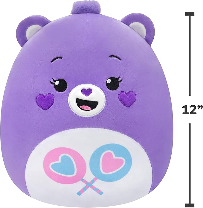 Squishmallows Original Care Bears 12in Share Bear – Official Jazwares Plush (Medium-Sized)