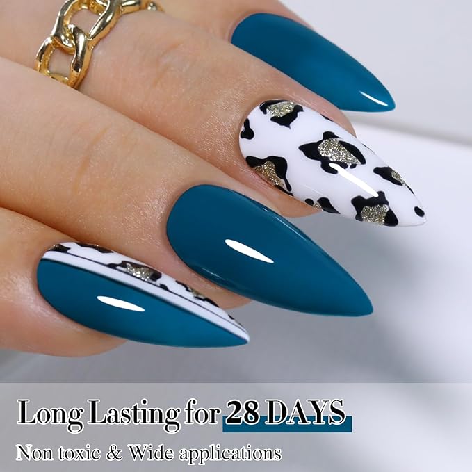 Double Rhythm 15ML Gel Polish Pure Sheer Same Color Same Bottle Soak Off Gel Polish Art Manicure Salon DIY at Home for Women (Blue-A1458)