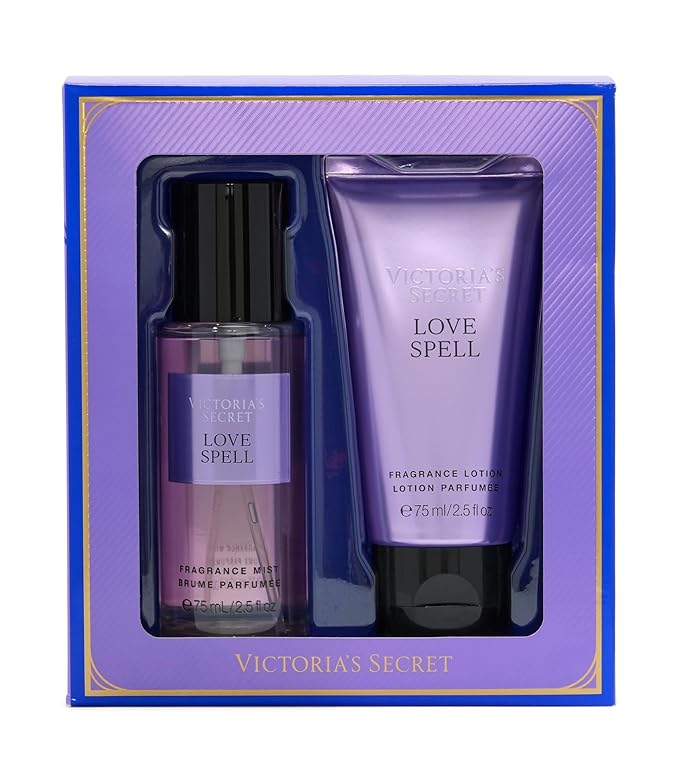Victoria's Secret Love Spell Mini Fragrance Duo Gift Set, Notes of Cherry Blossom and Fresh Peach