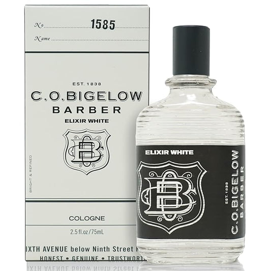 C.O. Bigelow Elixir White Cologne for Men, Spice & Citrus Fragrance, Long Lasting Men's Cologne, Elixir Perfume for Men, 2.5 Fl Oz