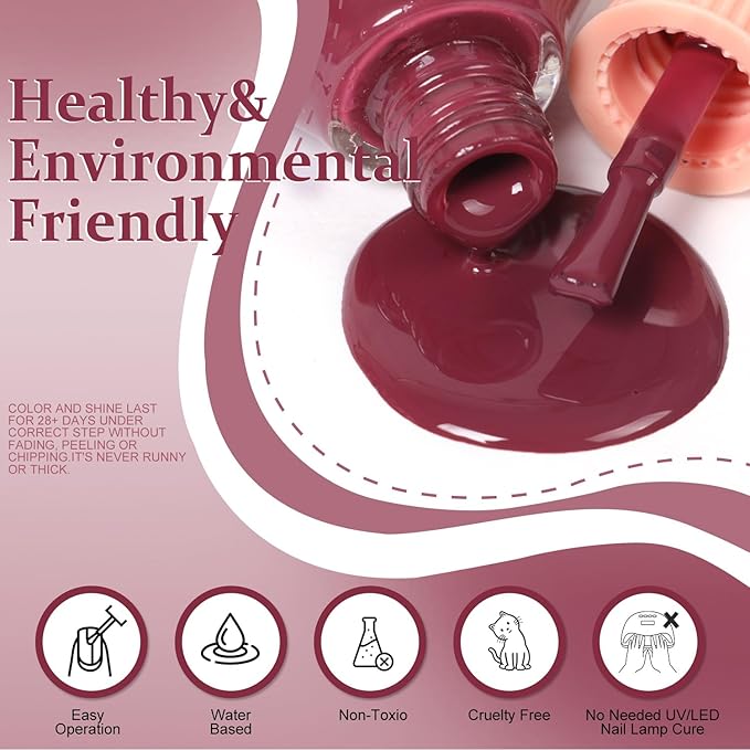 Major Dijit Quick Dry Nail Polish Brown Summer Nail Lacquer for Nail Art Regular Nail Polish 0.41 fl oz.