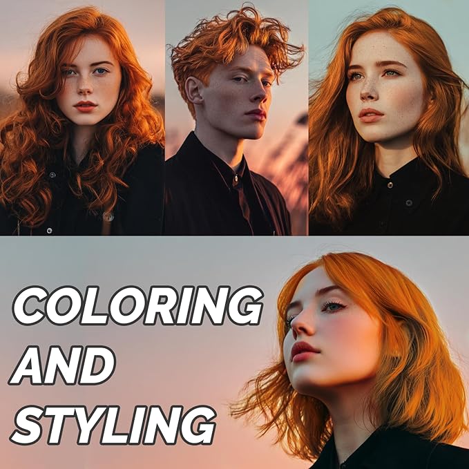 Orange Temporary Hair Color Wax - SOVONCARE Washable Hair Dye for Men & Women, All-Day Hold Disposable Hair Styling Clays for Party, Cosplay & Daily 4.23 oz