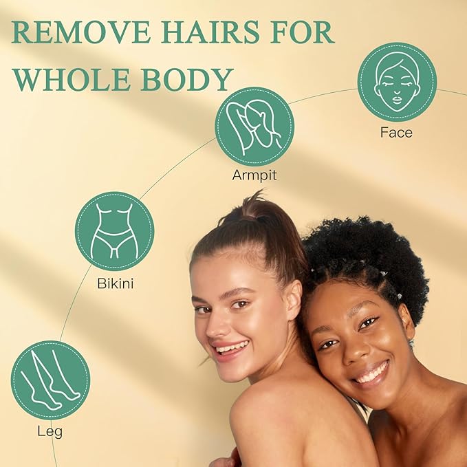 Hard Wax Beads for Hair Removal – 6 Packs, 21oz Total – Smooth & Long-Lasting Hair Removal for All Skin Types