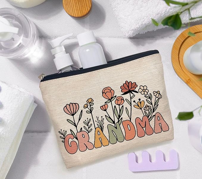 IWXYI Grandma Makeup Bags,Grandma Makeup Bags With Zipper Pouch Travel Toiletry Gifts For Women