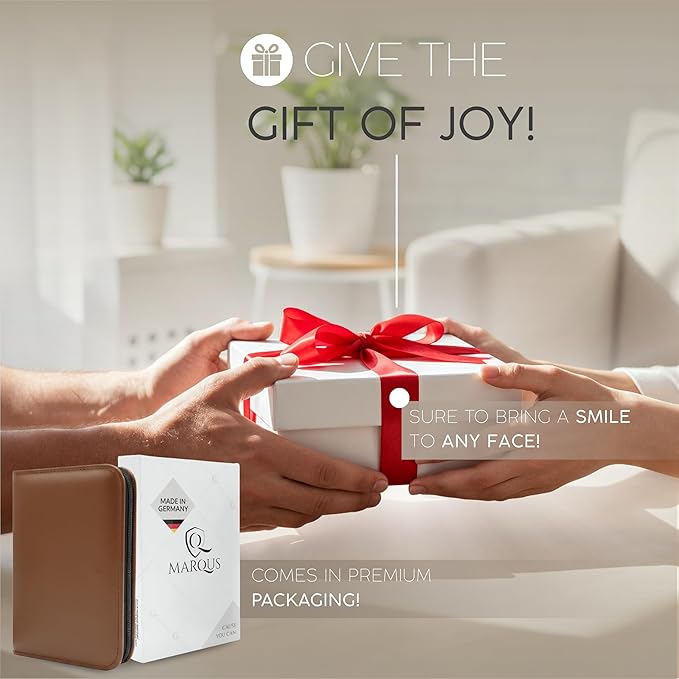 Manicure Set Women and Men – 12-Piece Professional Grooming Kit with Premium Tools, Genuine Leather Case, and exclusive Glass Nail File for Hand & Foot Care, German Quality