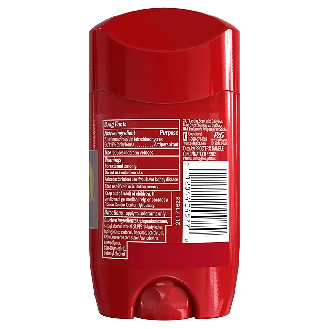 Old Spice Antiperspirant Deodorant for Men, 24/7 Sweat & Odor Protection, 24/7 Lasting Freshness, Invisible Solid, Steel Titan with Aged Oak Scent, 2.6 oz (Pack of 6)