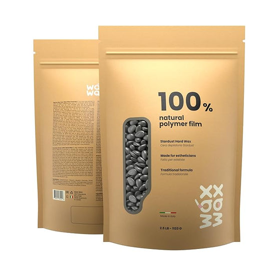 Stardust Hard Wax Beads | Coarse Hair Removal Wax for Ultra Sensitive Skin | Strip-Free, Low Melting, Cruelty-Free & Eco-Friendly Waxing Beads With Hybrid Rosin Formula | Made In Italy - 2.5lb
