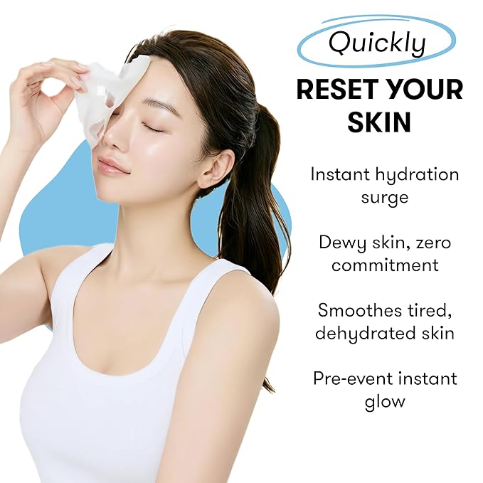 Epielle Hyaluronic Acid Korean Face Masks 20 Pack - 6x HA Complex Hydrating Sheet Masks for Anti Aging & Dry Skin, Thanksgiving Essentials & Stocking Stuffers for Women