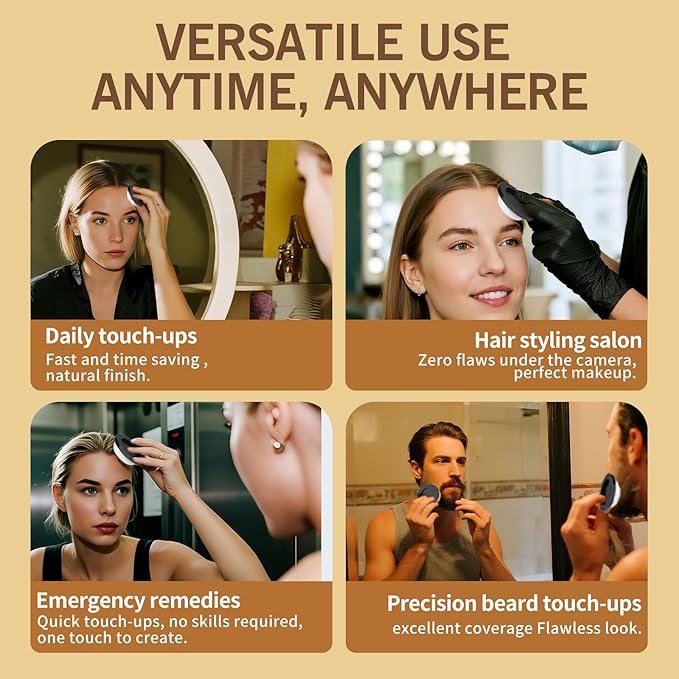 Hairline Powder (Light Blonde) Hair Dye, Instantly Color Shadow Cover for Gray Roots, Touch-Up for Thin Hair 4g