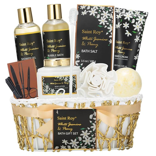 Spa Gift Basket Set for Woman, Bath and Body Gift Basket for Women Gifts Valentines Gifts Christmas Gifts for Women, Beautiful Teen Girl Birthday Gifts, Bath Kit Gift for Mothers Day