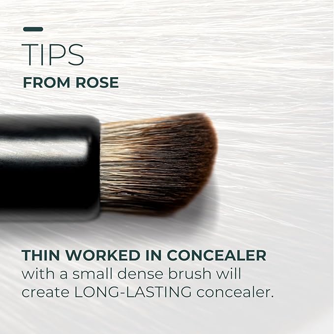 Rose and Ben Beauty C31 Spot Concealer Brush | Angled Design for Effortless Blending | High Coverage, Seamless Finish | Cruelty-Free Bristles