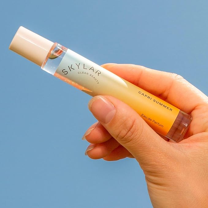 Skylar Capri Summer Eau de Parfum - Hypoallergenic & Clean Perfume for Women & Men, Vegan & Safe for Sensitive Skin - Fruity Citrus Perfume, Bergamot, Neroli & Blood Orange - 10mL /0.33 Fl oz