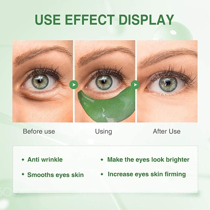 30 Pairs Lip Mask Under Eye Masks Patches, Crystal Collagen Hydrating Moisturizing Smoothing Lips Gel Pads for Puffy Eyes Bags,Dark Circles,Puffiness,Fine Lines,Wrinkles,Anti-Aging Aloe Vera