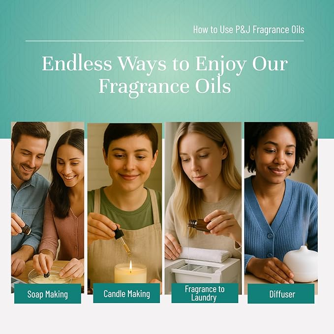 P&J Trading Fragrance Oil Tranquil Set | Vanilla, Cucumber Melon, Lavender, Amber, Bamboo, and Ocean Breeze Candle Scents for Candle Making, Freshie Scents, Soap Making Supplies, Diffuser Oil Scents