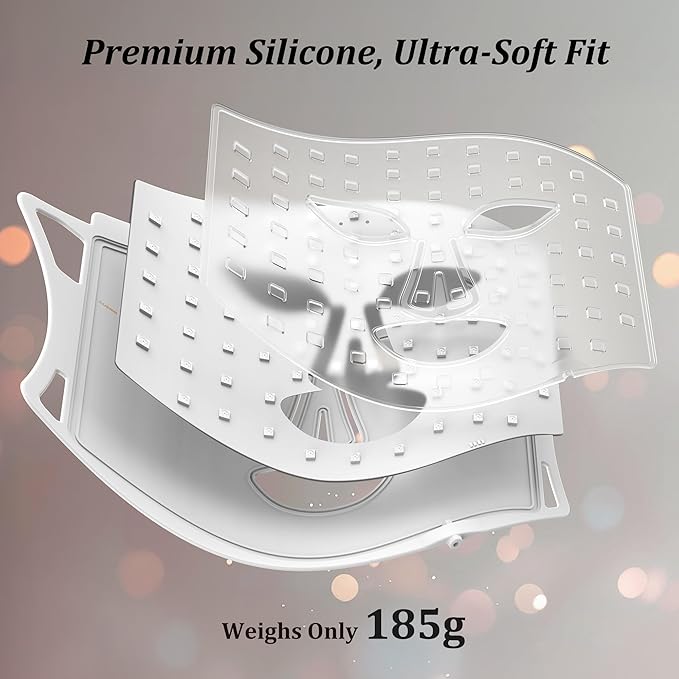 CUEME LED Light Therapy Mask, FDA-Cleared Red Light Therapy for Wrinkles, Acne Treatment, and Skin Care, Portable Facial Mask for Women - Mom, Sister, Girlfriend and Wife