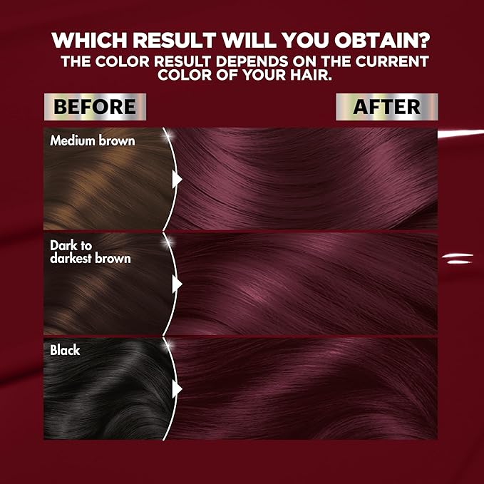 Garnier Hair Color Nutrisse Ultra Color Nourishing Creme, BR2 Dark Intense Burgundy (Passion Fruit) Red Permanent Hair Dye, 2 Count (Packaging May Vary)