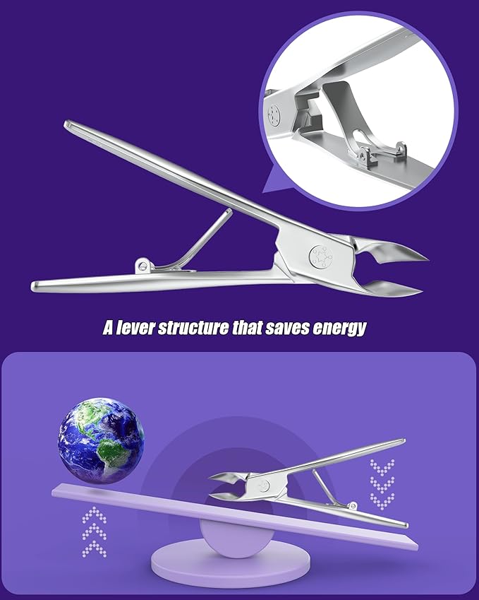 SZQHT Toenail Clippers for Thick & Ingrown Toenails, Heavy-Duty Nail Clippers for Seniors, Men & Women, Ultra-Wide Jaw Toe Nail Clippers, Pedicure Tools for Feet, Stainless Steel Nail Cutter